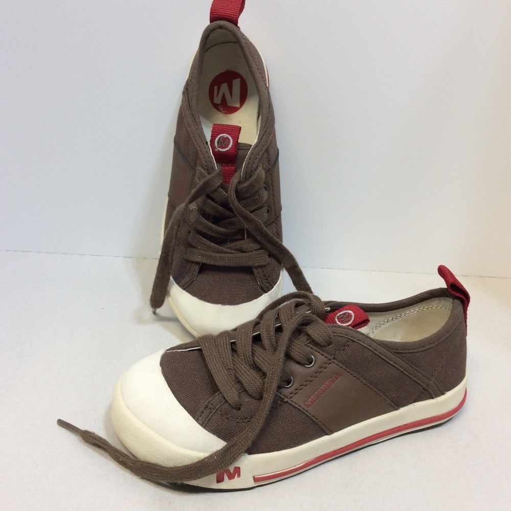 Merrell tennis shoes brown laceup size 1 youth new